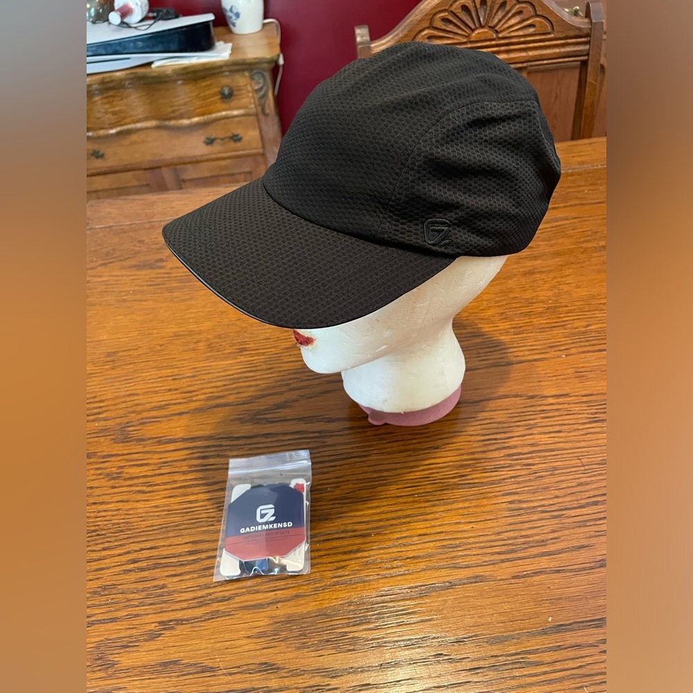 G/FORE Black Performance Mesh Golf Cap with pony tail holders